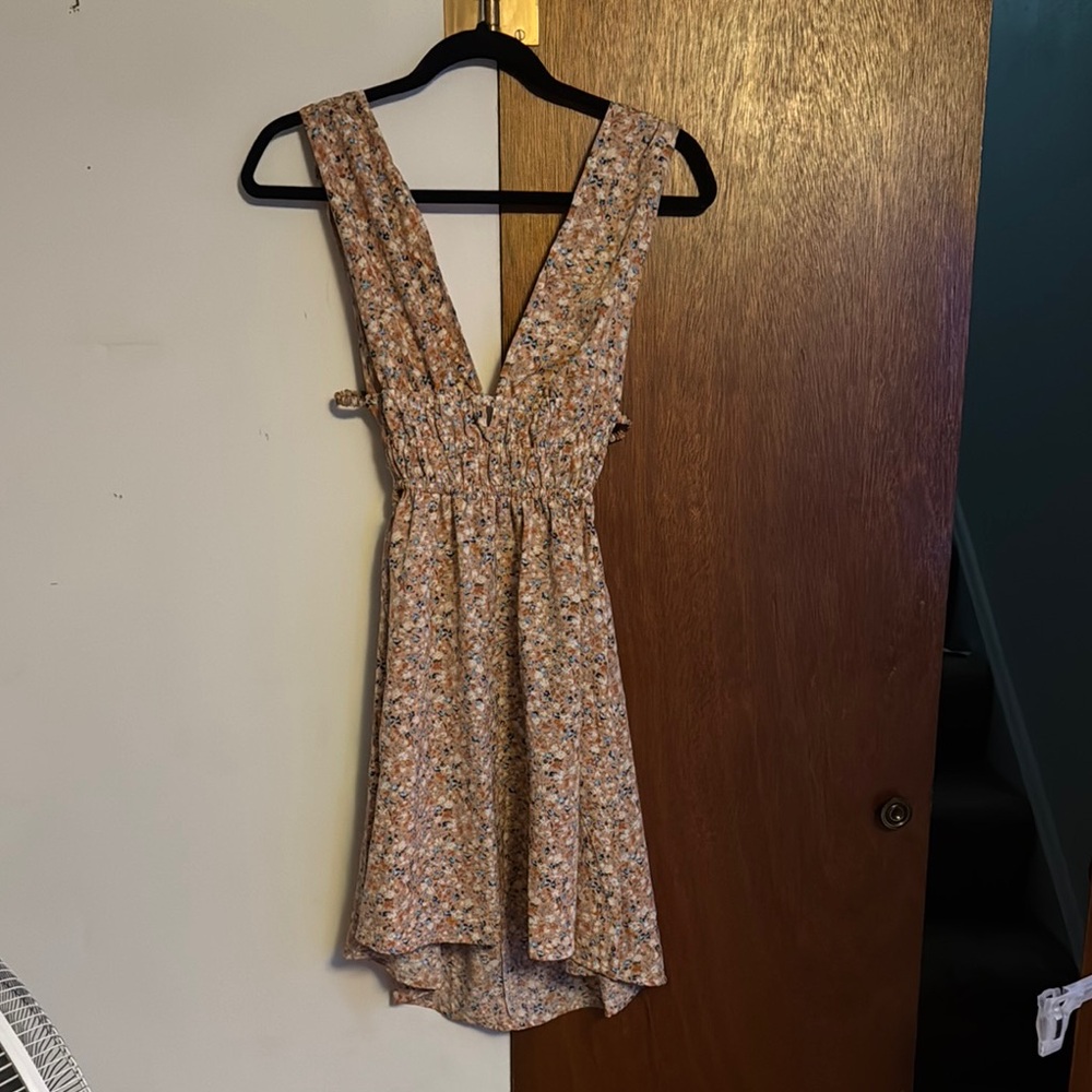 SHEIN Floral Backless Dress - Multicolor